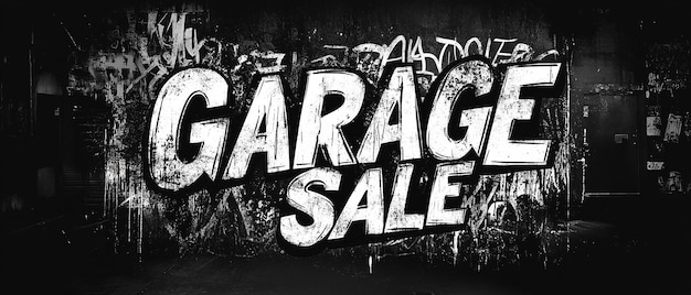 Black and White Graffiti Fonts with the Word Sale