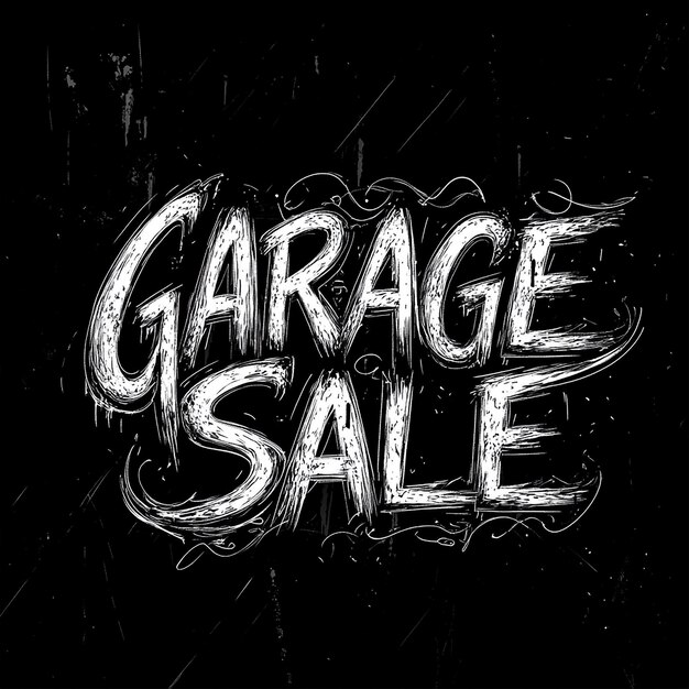 Black and White Graffiti Fonts with the Word Sale