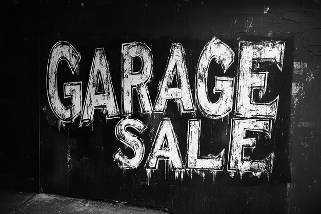 Photo black and white graffiti fonts with the word sale