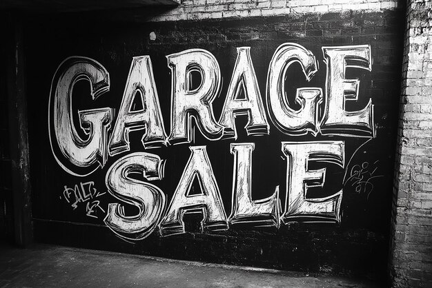 Black and White Graffiti Fonts with the Word Sale