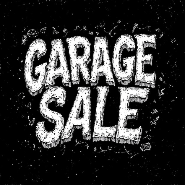 Photo black and white graffiti fonts with the word sale