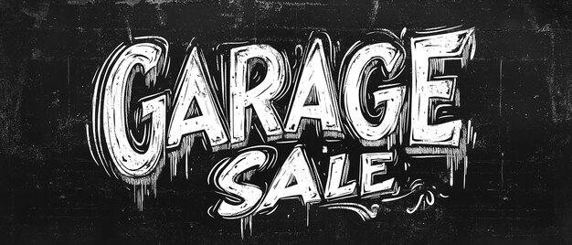 Black and White Graffiti Fonts with the Word Sale