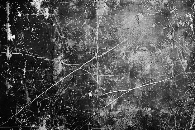 Photo black and white grunge texture background concrete wall with scratches and dust vintage paper dis