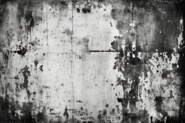 A black and white grunge wall with a black and white background