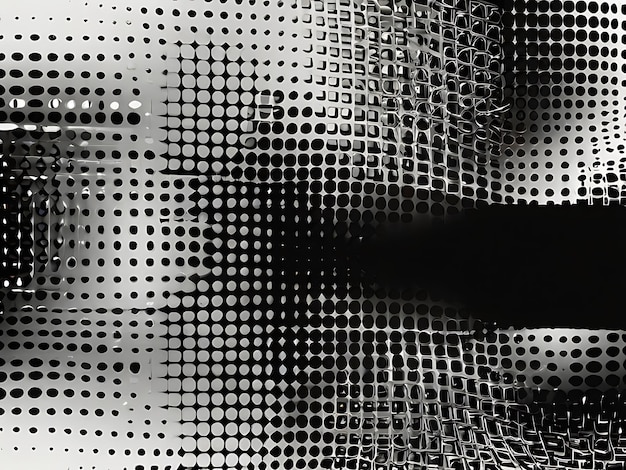 black and white halftone ai generated