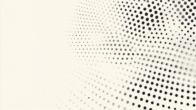 Black and White Halftone Background with a Wavy Effect