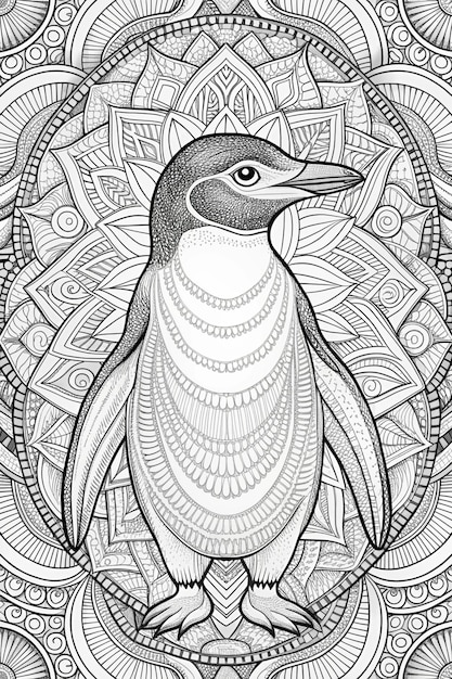 a black and white illustration of a goose