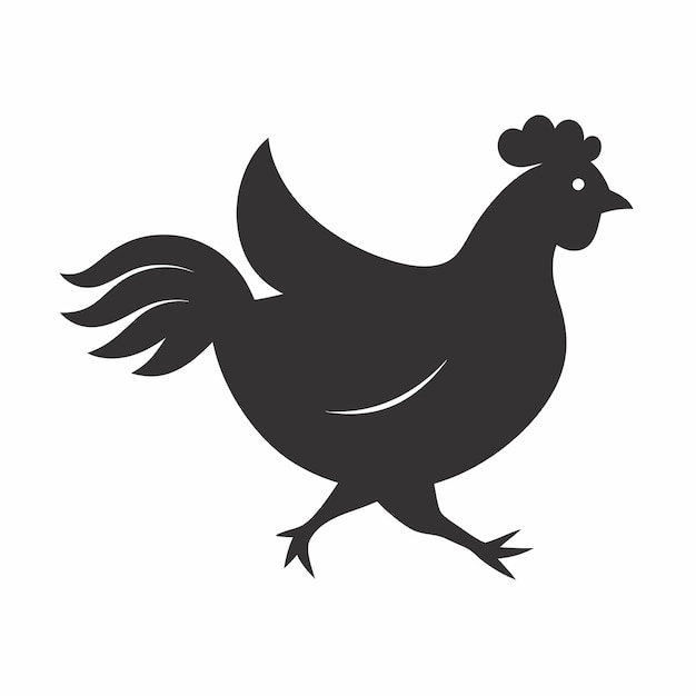 Photo a black and white image of a chicken with a crown on its head