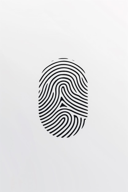 A black and white image of a fingerprint