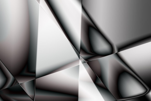 A black and white image of a glass cube Realistic diamond texture