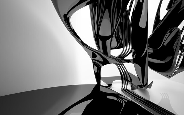 A black and white image of a glass sculpture