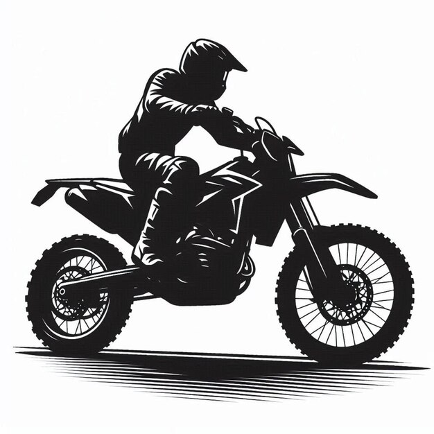 Photo a black and white image of a person on a motorcycle