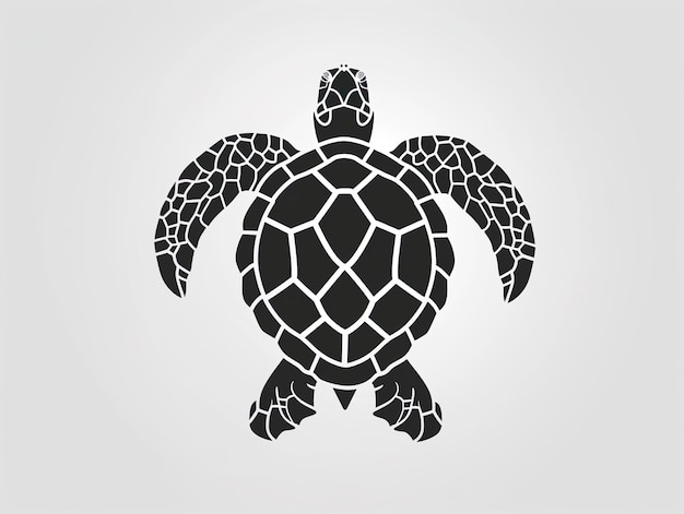 Photo a black and white image of a turtle