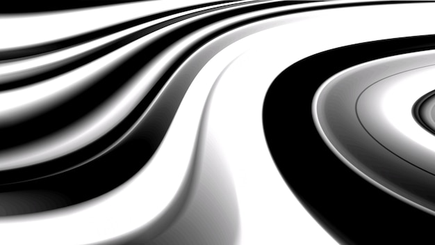 A black and white image of a wavy surface art background