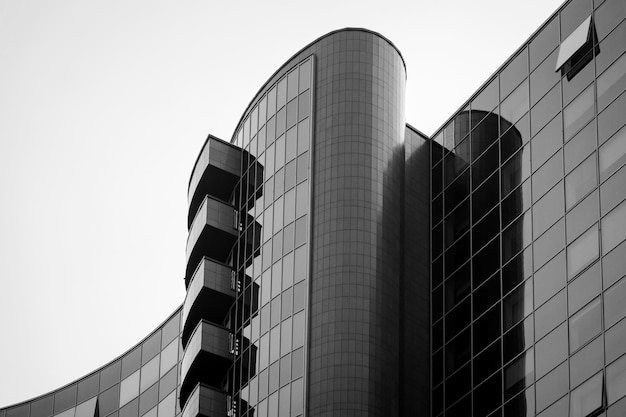 Black and white images of commercial buildings monochrome architecture