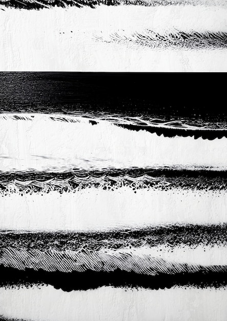 Black and White Ink Abstract Background Painting