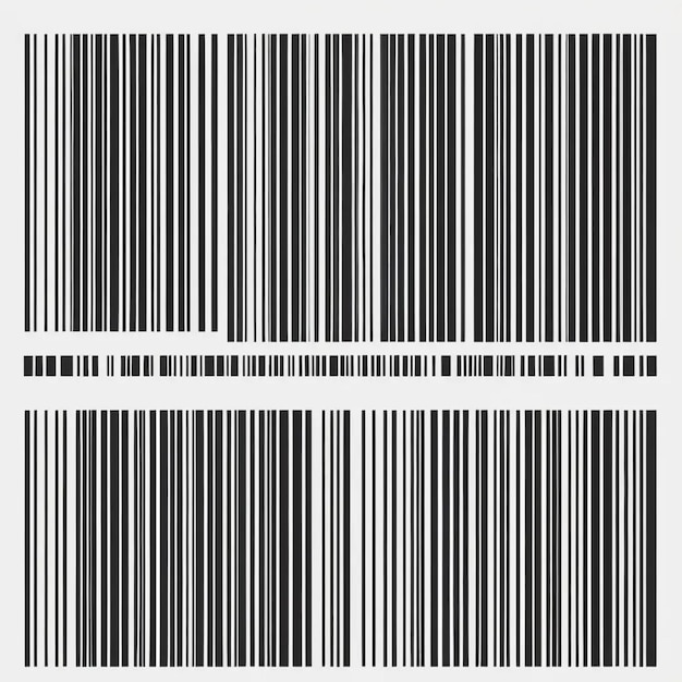 Photo a black and white label with a barcode that says barcode