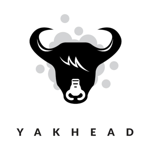 a black and white logo of a bull head with horns