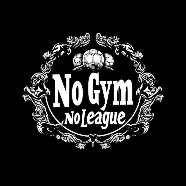 a black and white logo for no gym in a circle