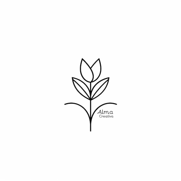 Photo a black and white logo for a plant that says  a plant