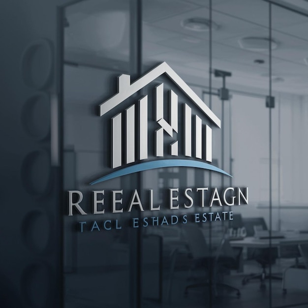 a black and white logo for a real estate brand