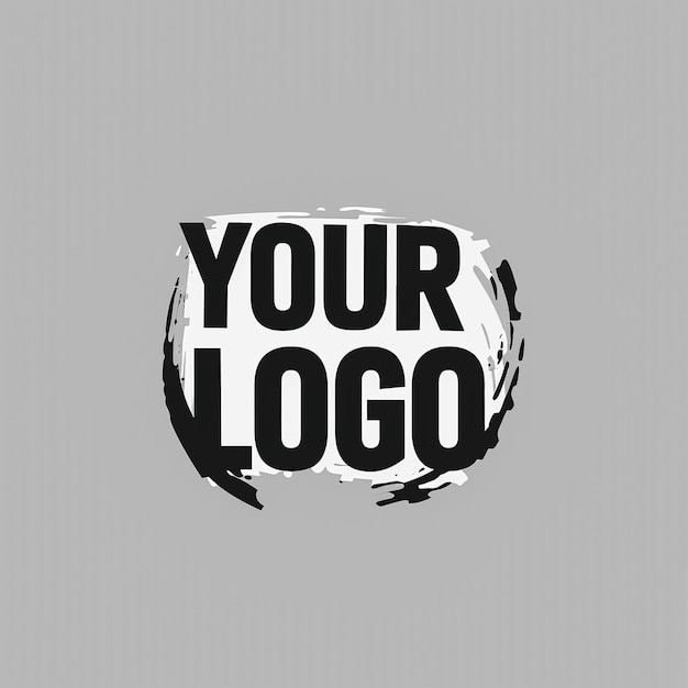 a black and white logo that says your logo on it