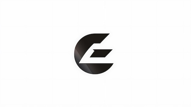 Photo a black and white logo with the letters e and e on it