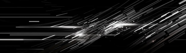 Black and white luxury Futuristic Abstract digital line Technology background Generative AI