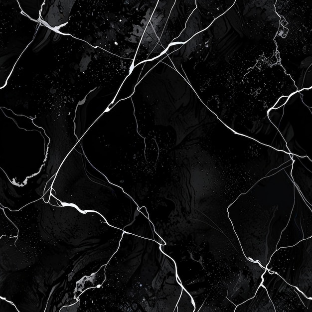 Photo a black and white marble floor with a black background