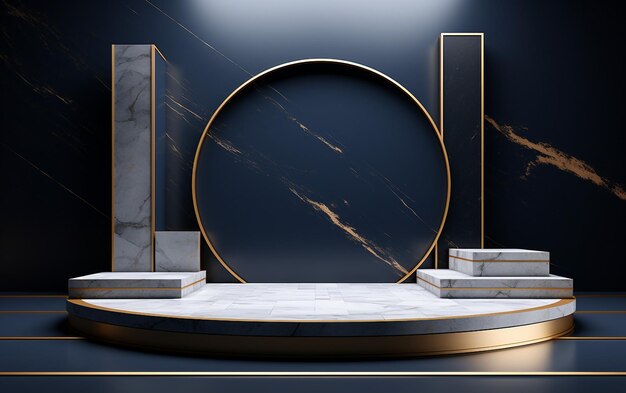 Black White Marble and Gold Elegant Product Showcase