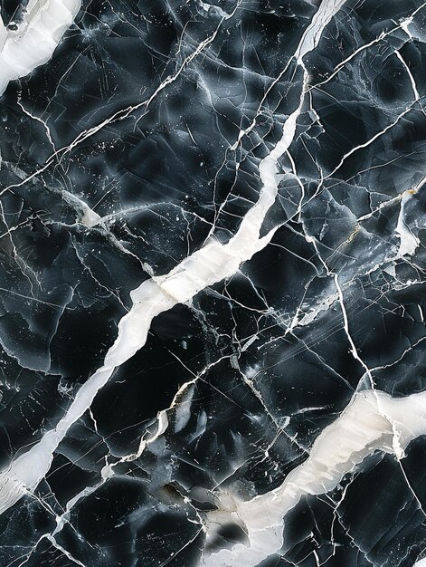 Photo a black and white marble surface with a white stripe