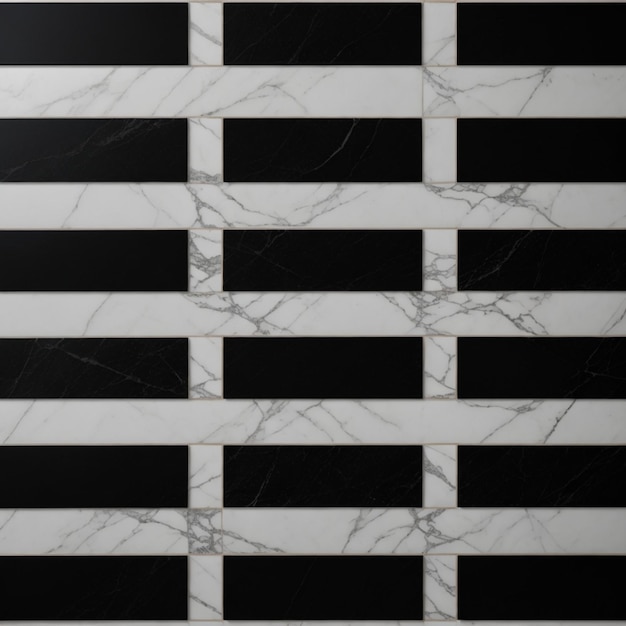 a black and white marble wall with black and white stripes