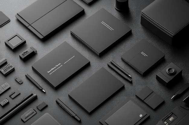 Photo black and white mockup branding