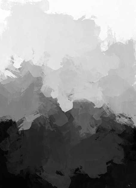 Black and White Monochrome Abstract Modern Brushstrokes