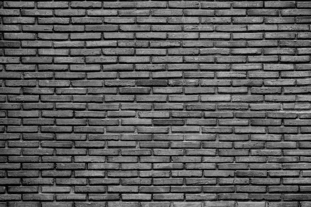 Black and white old brick wall