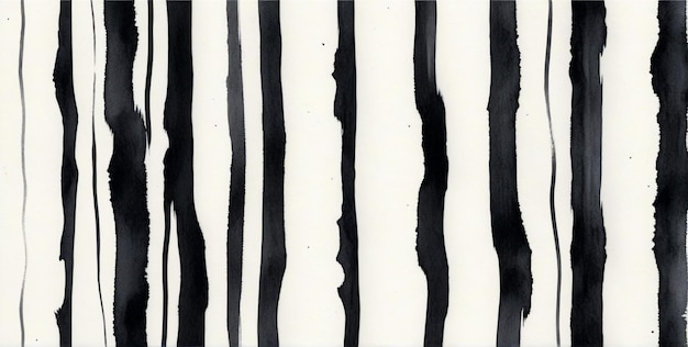 Photo a black and white painting of black and white stripes