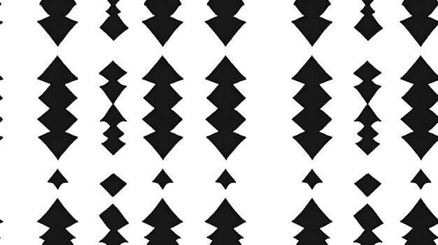 Photo a black and white pattern of triangles and squares