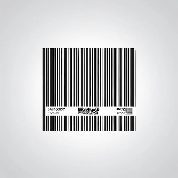 Photo a black and white photo of a barcode with barcode on it