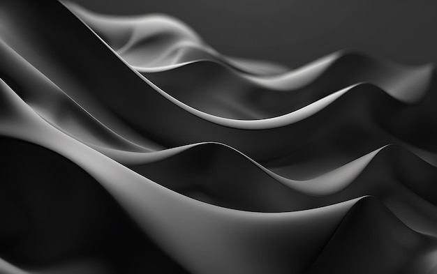 a black and white photo of a black and white abstract silk