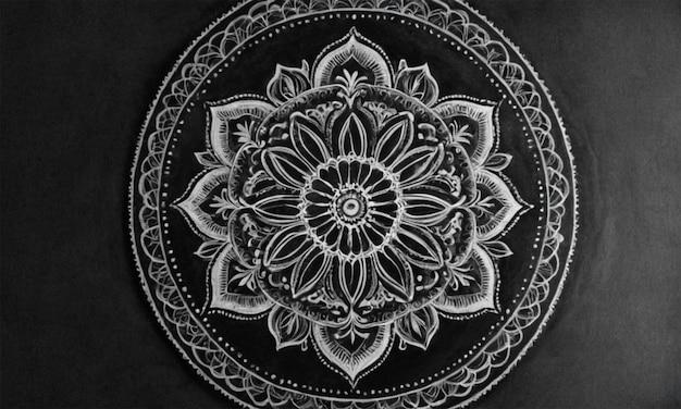 a black and white photo of a black and white design on a black background