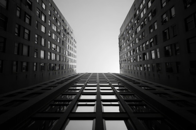 Photo a black and white photo of a building with the word  bank  on it