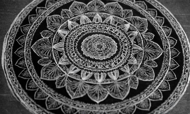 a black and white photo of a design that says quot mandalas quot