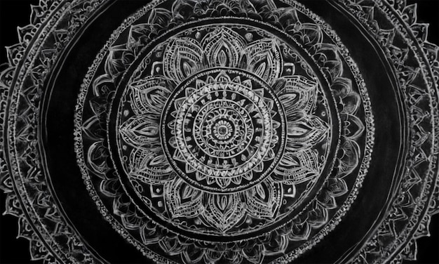 a black and white photo of a design that says quot mandalas quot