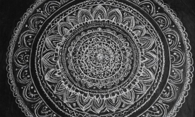 a black and white photo of a design with a circle in the middle