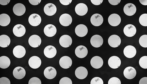 Photo a black and white photo of a hole in a metal plate with holes and holes