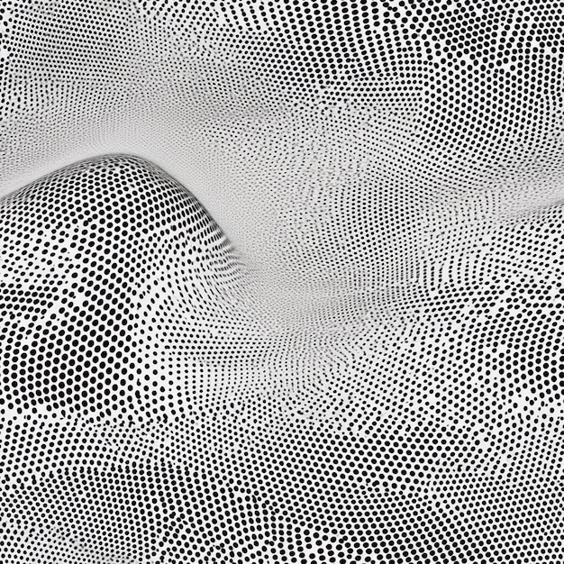 A black and white photo of a large amount of dots generative ai