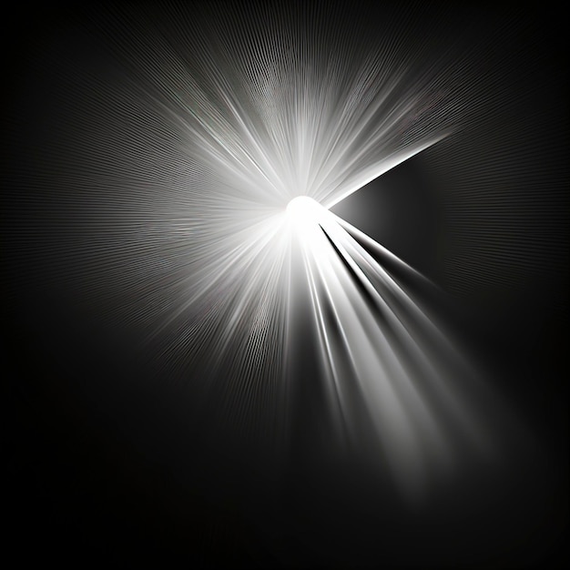 A black and white photo of a light with a white light on it.