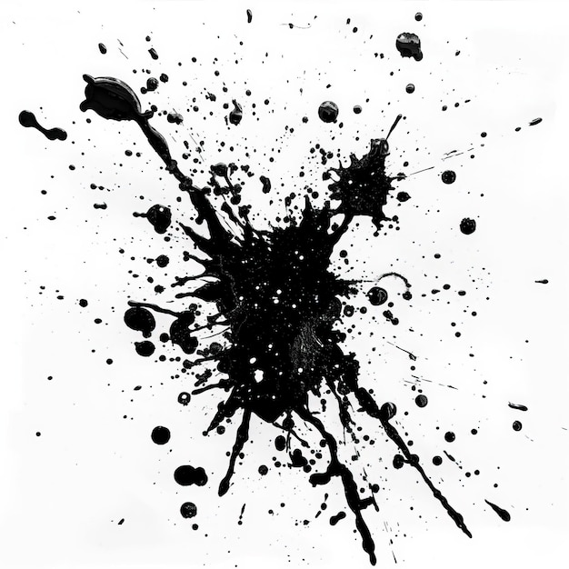 Photo a black and white photo of a spray paint splash