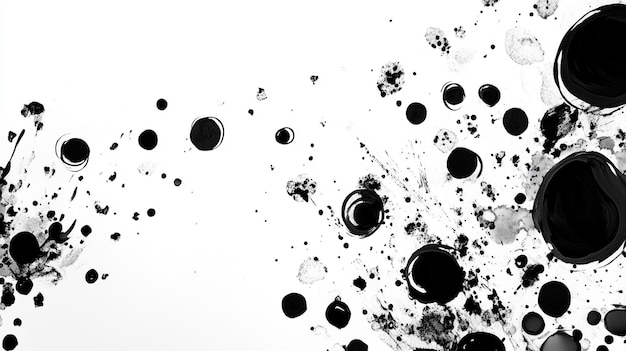 a black and white photo of a spray of water bubbles