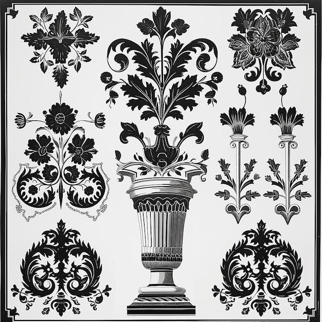 a black and white photo of a vase with the word quot the quot art quot on it